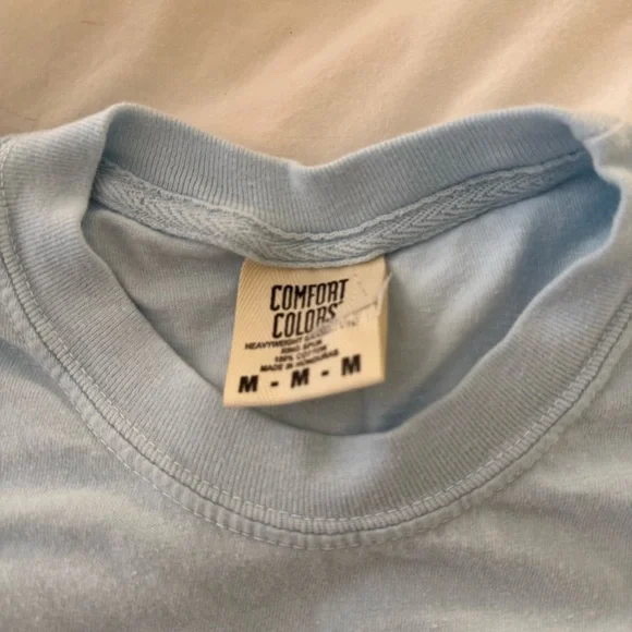 Light Blue Comfort Colors Key West T-Shirt - SIZE M - Picture 4 of 5